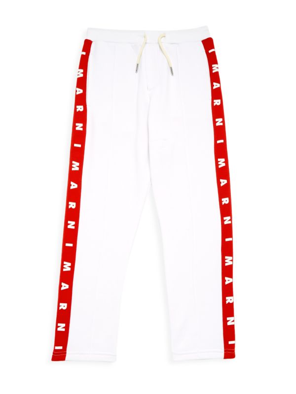 Marni Little Girl's & Girl's Logo Tape Track Pants